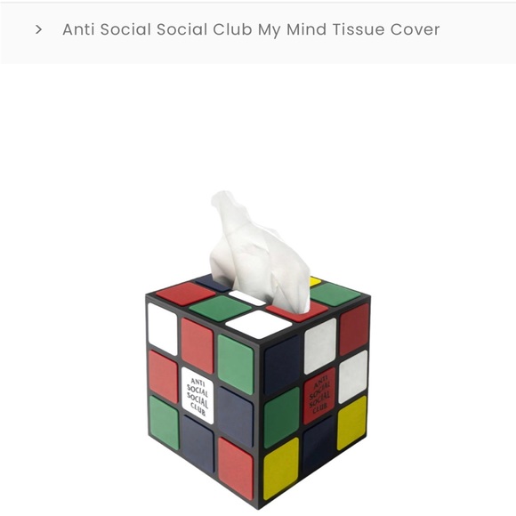 ANTI SOCIAL SOCIAL CLUB
Anti Social Social Club My Mind Tissue Cover - Picture 2 of 2